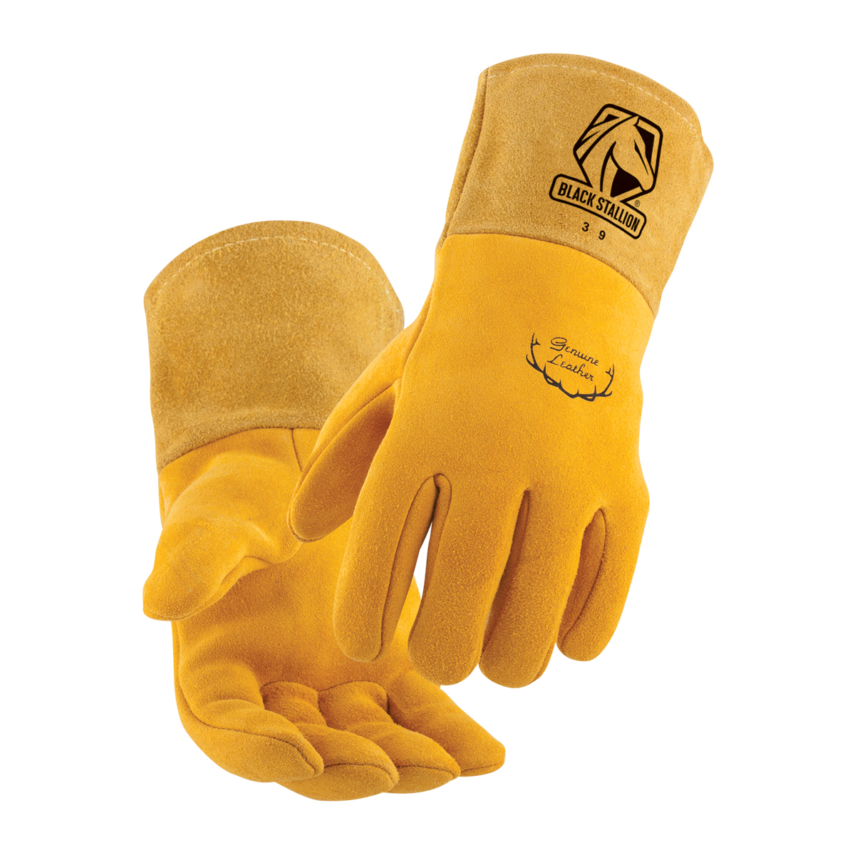 Picture of Black Stallion 39 HEAVY REVERSED GRAIN DEER SKIN MIG WELDING GLOVES